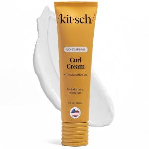 imageKitsch Moisturizing Curl Cream for Curly Hair  Lightweight Curly Hair Products for Men amp Women  Defines Curls Controls Frizz amp Boosts Shine  Hydrating Curling Cream  Ideal Gifts for Women
