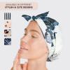 imageBridgerton x Kitsch SatinLined Flexi Shower Caps for Women Reusable Waterproof  Large Wide Shower Cap for Women amp Men Adjustable Stylish Hair Cap for Showers For Long amp Short Hair  WisteriaFloral