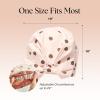 imageBridgerton x Kitsch SatinLined Flexi Shower Caps for Women Reusable Waterproof  Large Wide Shower Cap for Women amp Men Adjustable Stylish Hair Cap for Showers For Long amp Short Hair  WisteriaBlush Dot