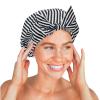 imageBridgerton x Kitsch SatinLined Flexi Shower Caps for Women Reusable Waterproof  Large Wide Shower Cap for Women amp Men Adjustable Stylish Hair Cap for Showers For Long amp Short Hair  WisteriaStripe