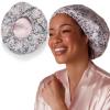 imageBridgerton x Kitsch SatinLined Flexi Shower Caps for Women Reusable Waterproof  Large Wide Shower Cap for Women amp Men Adjustable Stylish Hair Cap for Showers For Long amp Short Hair  WisteriaWisteria