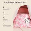 imageBridgerton x Kitsch Satin Pillowcase with Zipper for Hair amp Skin  Softer Than Silk Pillow Cases Smooth Cooling Satin Pillow Case WrinkleFree Pillow Cases Standard Size 19x26  WisteriaHello Kitty  Pink Kitty Faces