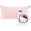 imageBridgerton x Kitsch Satin Pillowcase with Zipper for Hair amp Skin  Softer Than Silk Pillow Cases Smooth Cooling Satin Pillow Case WrinkleFree Pillow Cases Standard Size 19x26  WisteriaHello Kitty  Pink Kitty Face