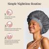 imageKitsch XL Satin Bonnet for Sleeping  Softer Than Silk Bonnet For Sleeping Women  Secure Fit Adjustable Night Cap For Curly amp Textured Hair  Prevents Breakage Tangles amp Thinning  AuraCharcoal