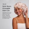 imageKitsch XL Satin Bonnet for Sleeping  Softer Than Silk Bonnet For Sleeping Women  Secure Fit Adjustable Night Cap For Curly amp Textured Hair  Prevents Breakage Tangles amp Thinning  AuraCherry Print