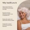 imageKitsch XL Satin Bonnet for Sleeping  Softer Than Silk Bonnet For Sleeping Women  Secure Fit Adjustable Night Cap For Curly amp Textured Hair  Prevents Breakage Tangles amp Thinning  AuraCherry Print