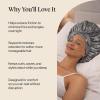 imageKitsch XL Satin Bonnet for Sleeping  Softer Than Silk Bonnet For Sleeping Women  Secure Fit Adjustable Night Cap For Curly amp Textured Hair  Prevents Breakage Tangles amp Thinning  AuraCharcoal
