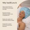 imageKitsch XL Satin Bonnet for Sleeping  Softer Than Silk Bonnet For Sleeping Women  Secure Fit Adjustable Night Cap For Curly amp Textured Hair  Prevents Breakage Tangles amp Thinning  AuraHaze Blue