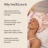 imageKitsch XL Satin Bonnet for Sleeping  Softer Than Silk Bonnet For Sleeping Women  Secure Fit Adjustable Night Cap For Curly amp Textured Hair  Prevents Breakage Tangles amp Thinning  AuraBlush