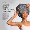 imageKitsch XL Satin Bonnet for Sleeping  Softer Than Silk Bonnet For Sleeping Women  Secure Fit Adjustable Night Cap For Curly amp Textured Hair  Prevents Breakage Tangles amp Thinning  AuraCharcoal