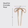 imageKitsch French Hair Pins for Women  Elegant amp Durable Metal French Pin for Updos Chignon Buns amp Twist Hairstyles  Secure Hold All Day Comfortable Fit  Ideal Gifts for Women Clam Shell 1pcMetal Bow Gold