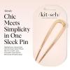 imageKitsch French Hair Pins for Women  Elegant amp Durable Metal French Pin for Updos Chignon Buns amp Twist Hairstyles  Secure Hold All Day Comfortable Fit  Ideal Gifts for Women Clam Shell 1pcGold