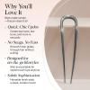 imageKitsch French Hair Pins for Women  Elegant amp Durable Metal French Pin for Updos Chignon Buns amp Twist Hairstyles  Secure Hold All Day Comfortable Fit  Ideal Gifts for Women Clam Shell 1pcHematite