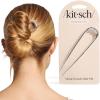 imageKitsch French Hair Pins for Women  Elegant amp Durable Metal French Pin for Updos Chignon Buns amp Twist Hairstyles  Secure Hold All Day Comfortable Fit  Ideal Gifts for Women Clam Shell 1pcSilver